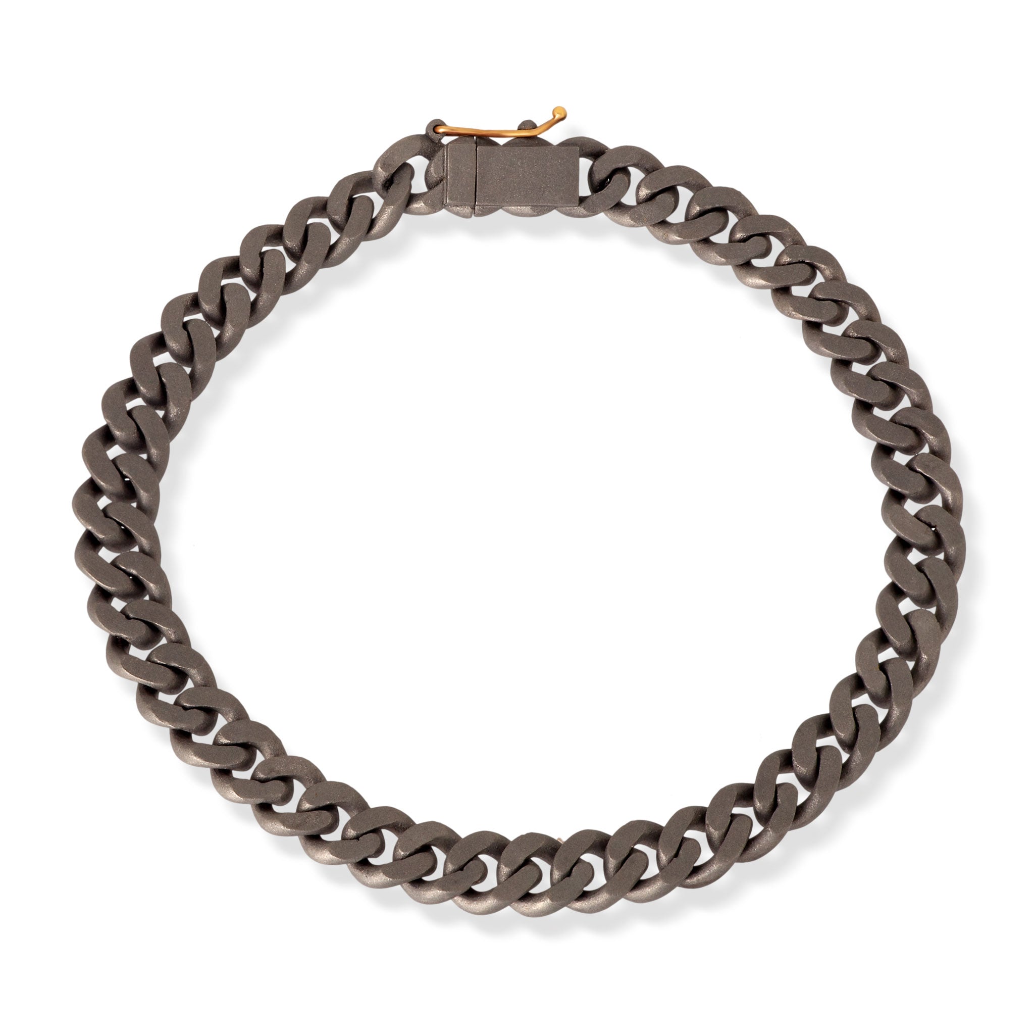 BRACCIALE UOMO IN TITANIO, DIAMANTI BROWN E ORO ROSSO 18KT.