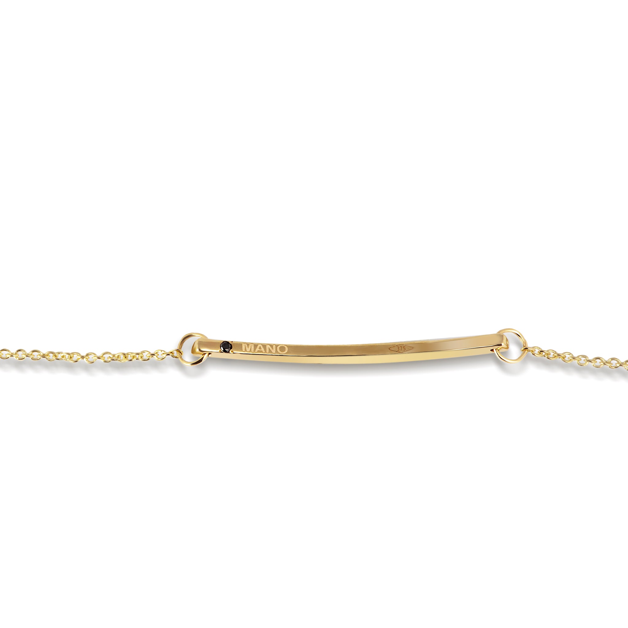 BRACCIALE MINIMAL ORO CON BARRETTA IN ORO GIALLO 9 KT E CATENA ORO GIALLO 9 KT